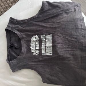 Gray Graphic Tank Top